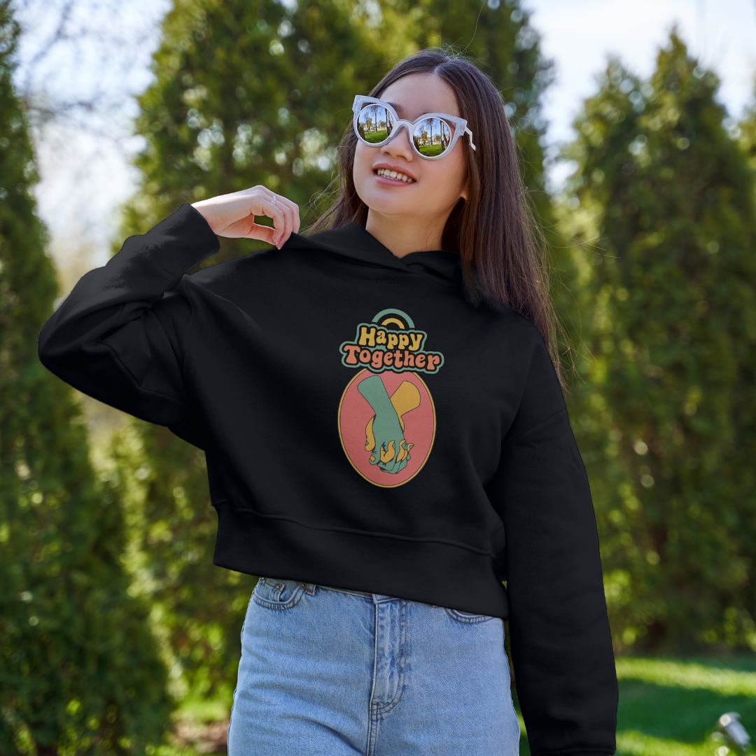 Happy Together Women's Crop Hoodie