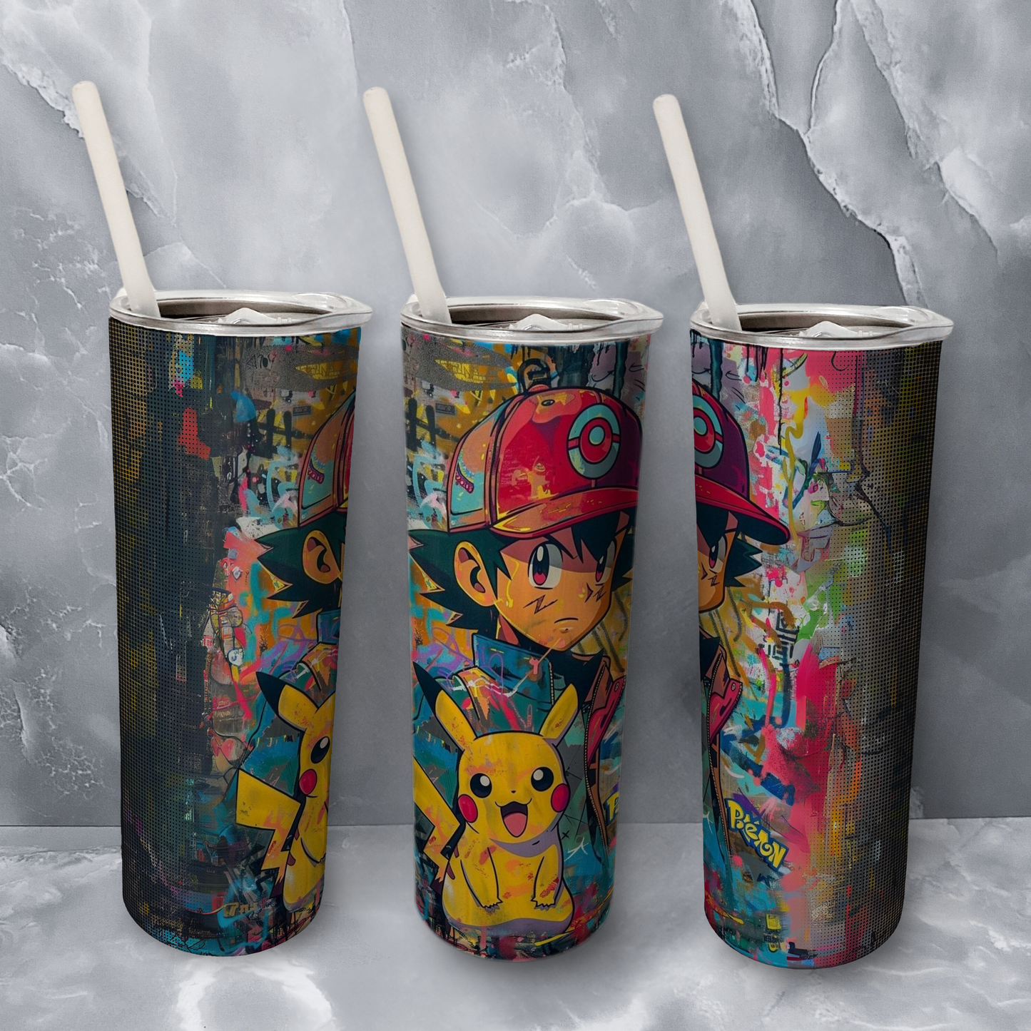 Pokémon Double wall 20oz stainless steel skinny tumbler.