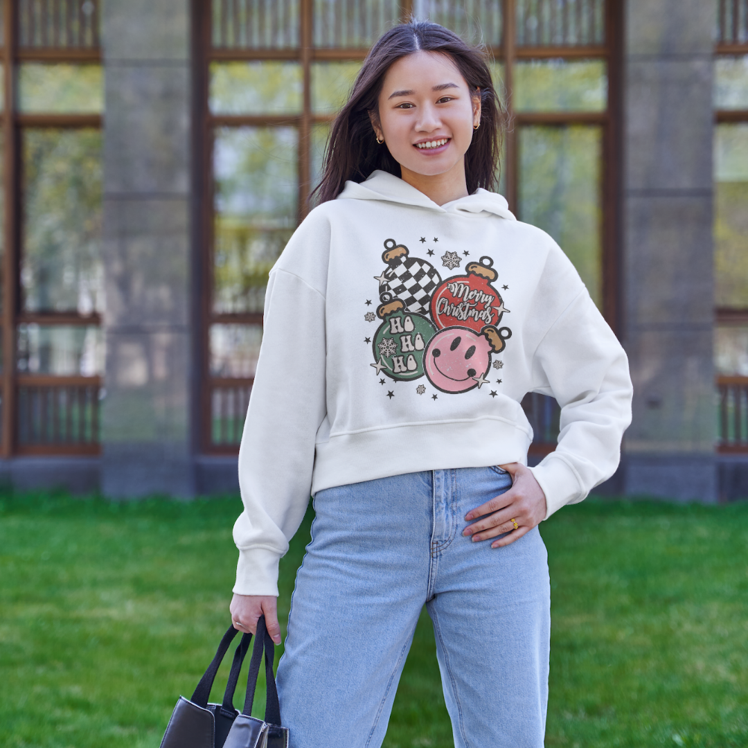Women's Crop Christmas Hoodie