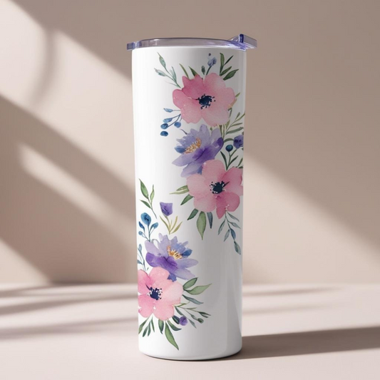 Skinny tumbler 20oz floral print
