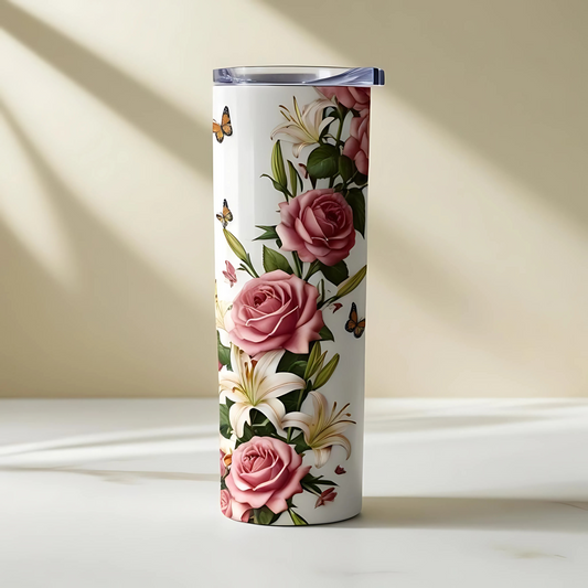 Skinny tumbler 20oz floral print