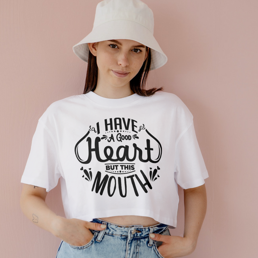 Women's Good Heart Crop Top