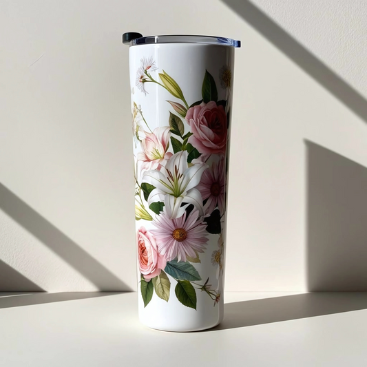 Skinny tumbler 20oz floral print