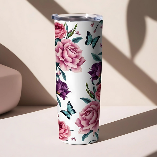 Skinny tumbler 20oz floral print