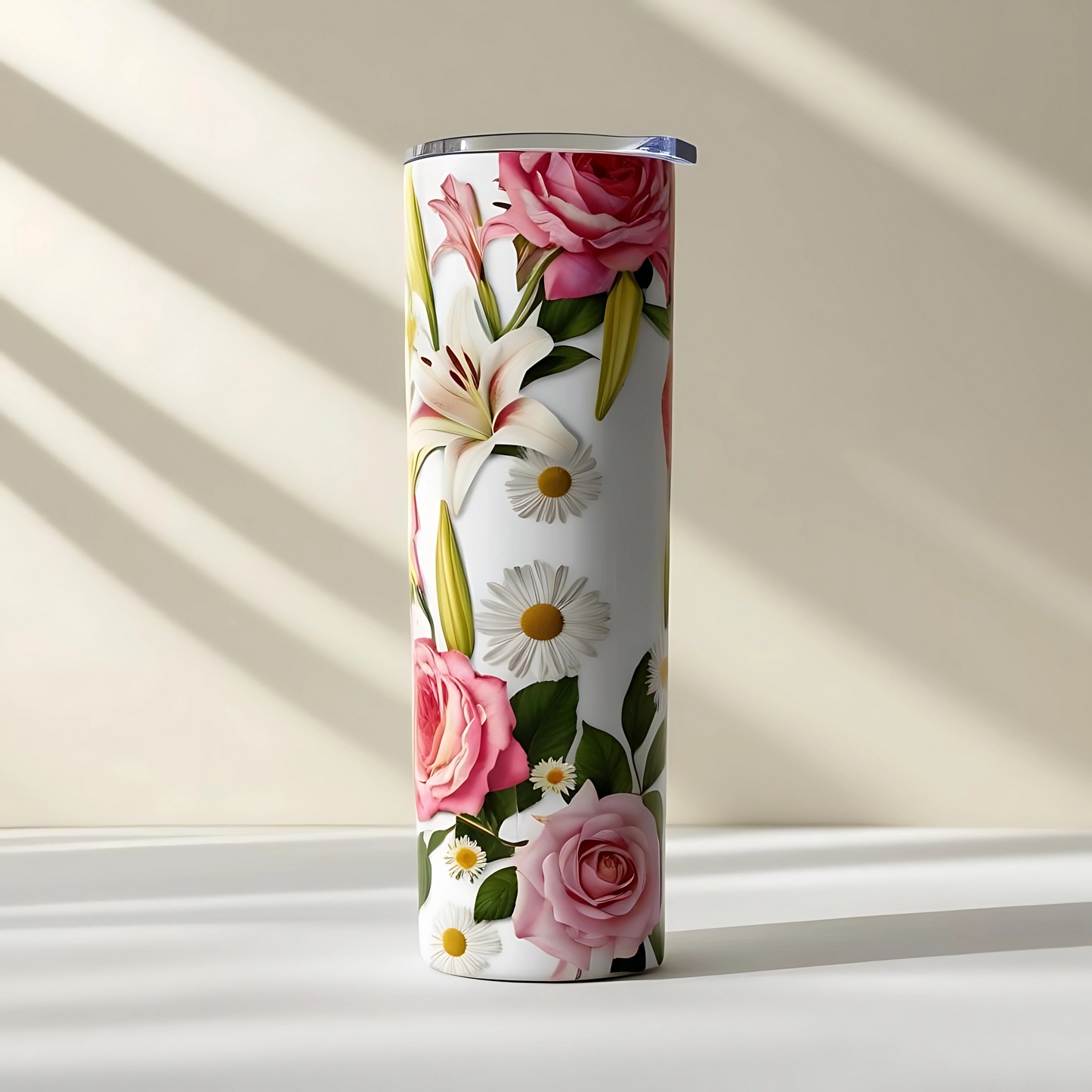 Skinny tumbler 20oz floral print