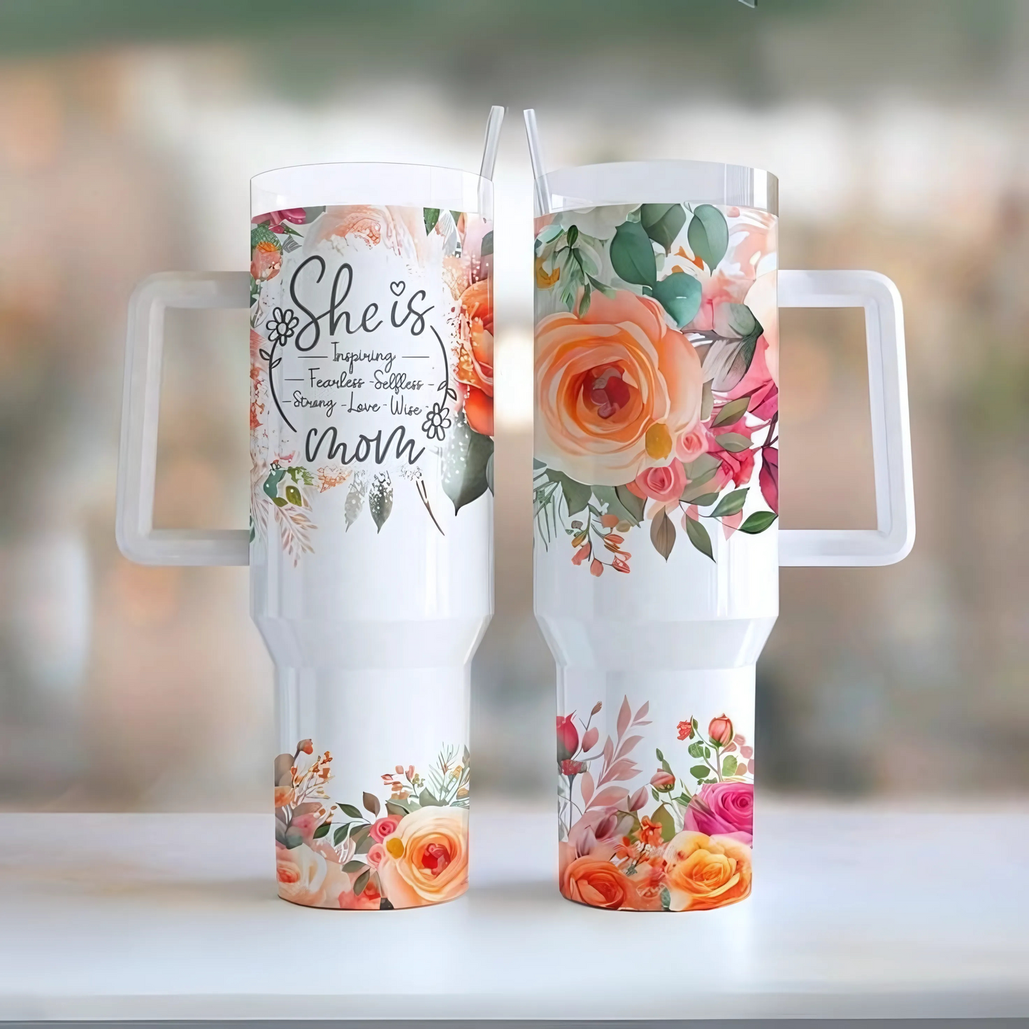 Big jack Stanley dupe 40oz custom floral print