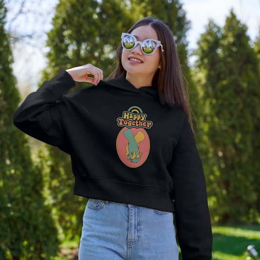Happy Together Women's Crop Hoodie