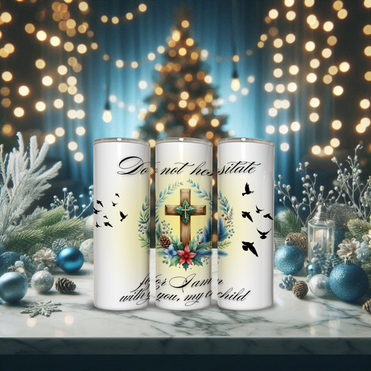 20 oz Christmas skinny tumbler