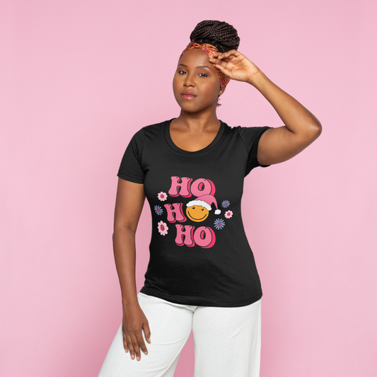 Ho Ho Women's Black Tshirt