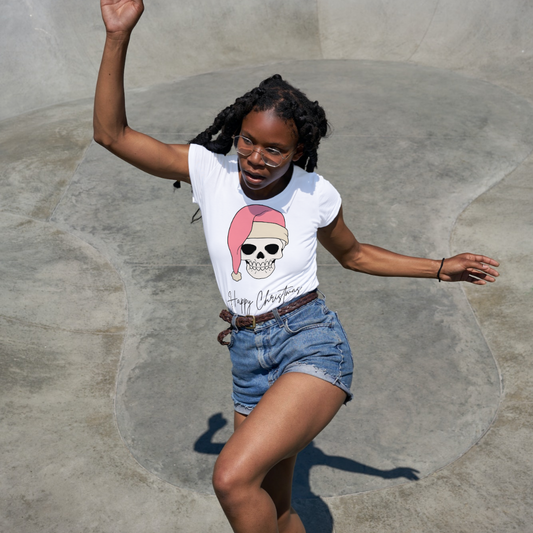 Women's Skull Christmas T-Shirt