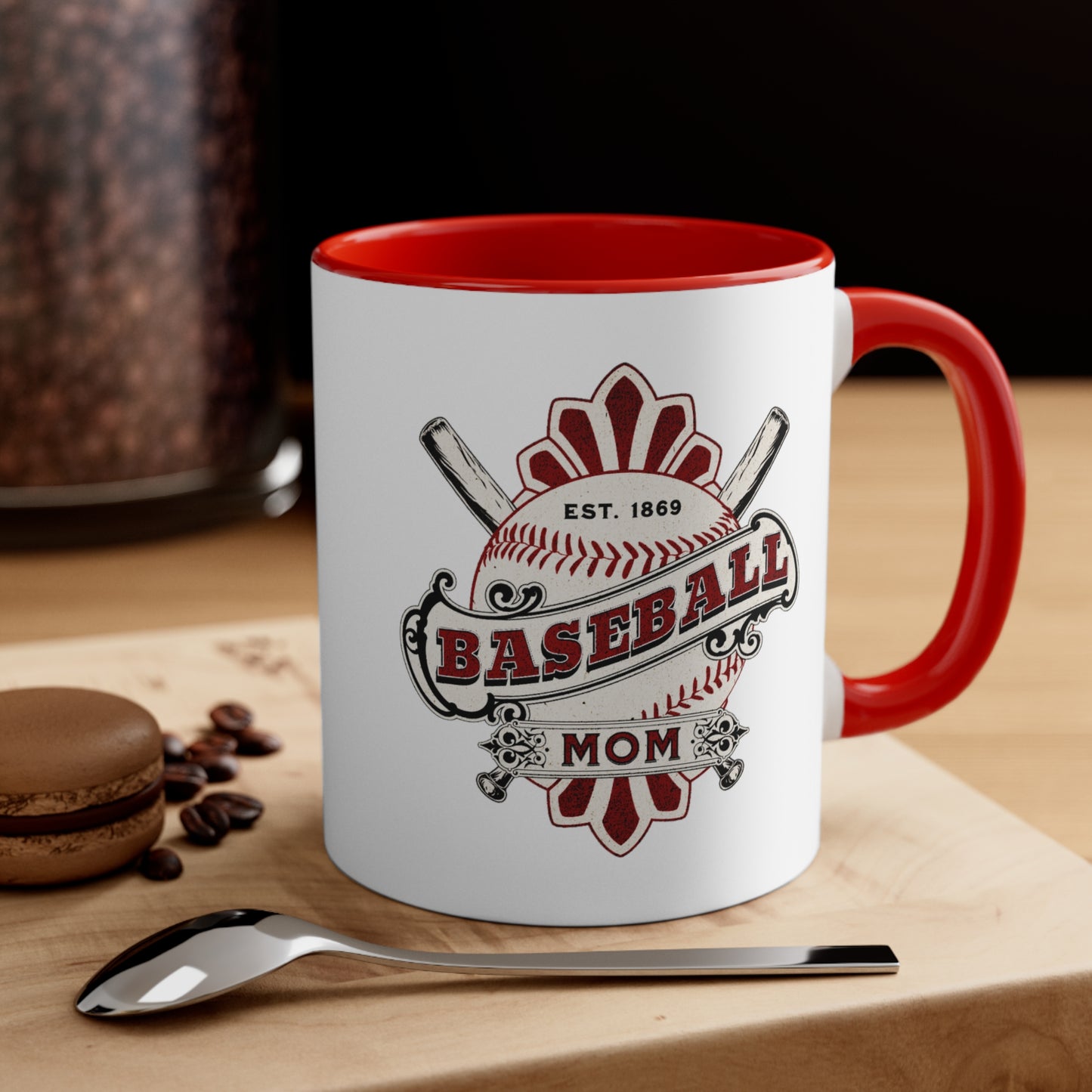 Baseball Mom. Two Tone Mug