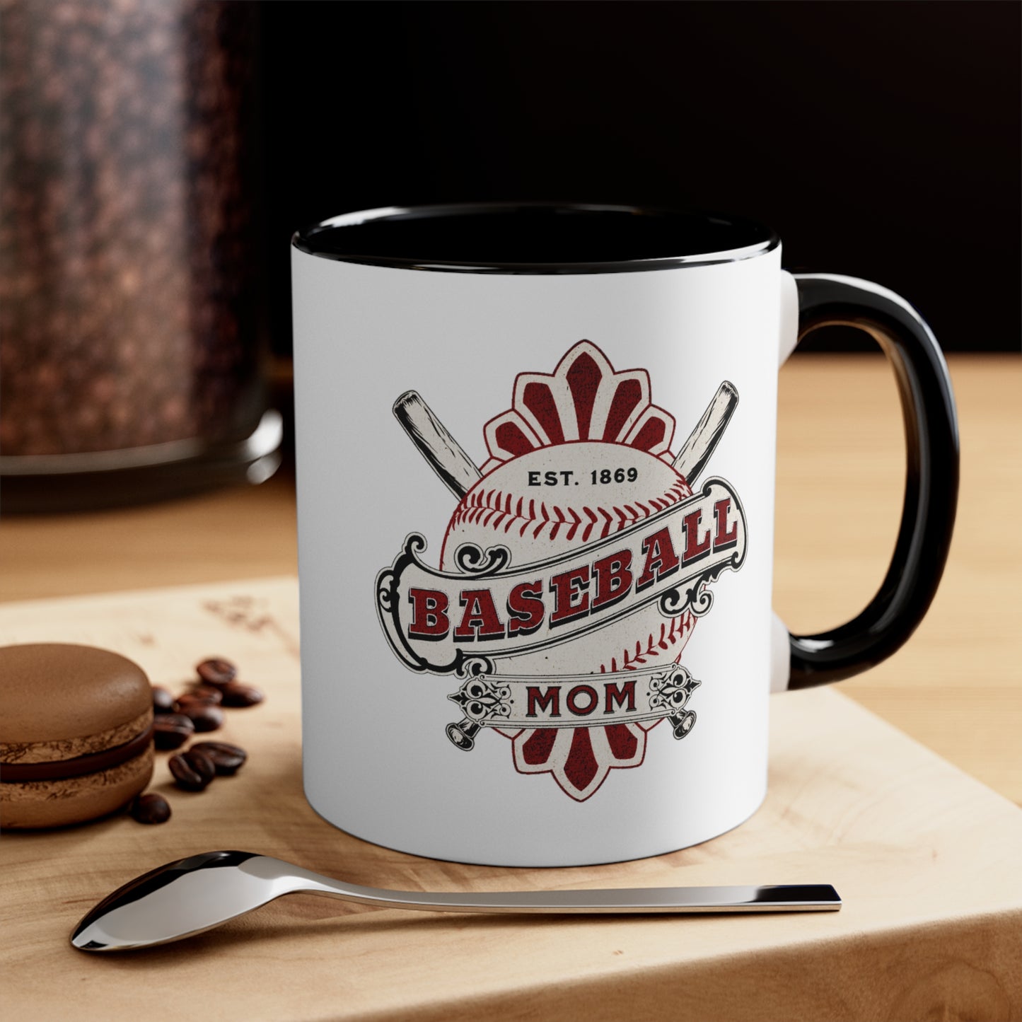 Baseball Mom. Two Tone Mug