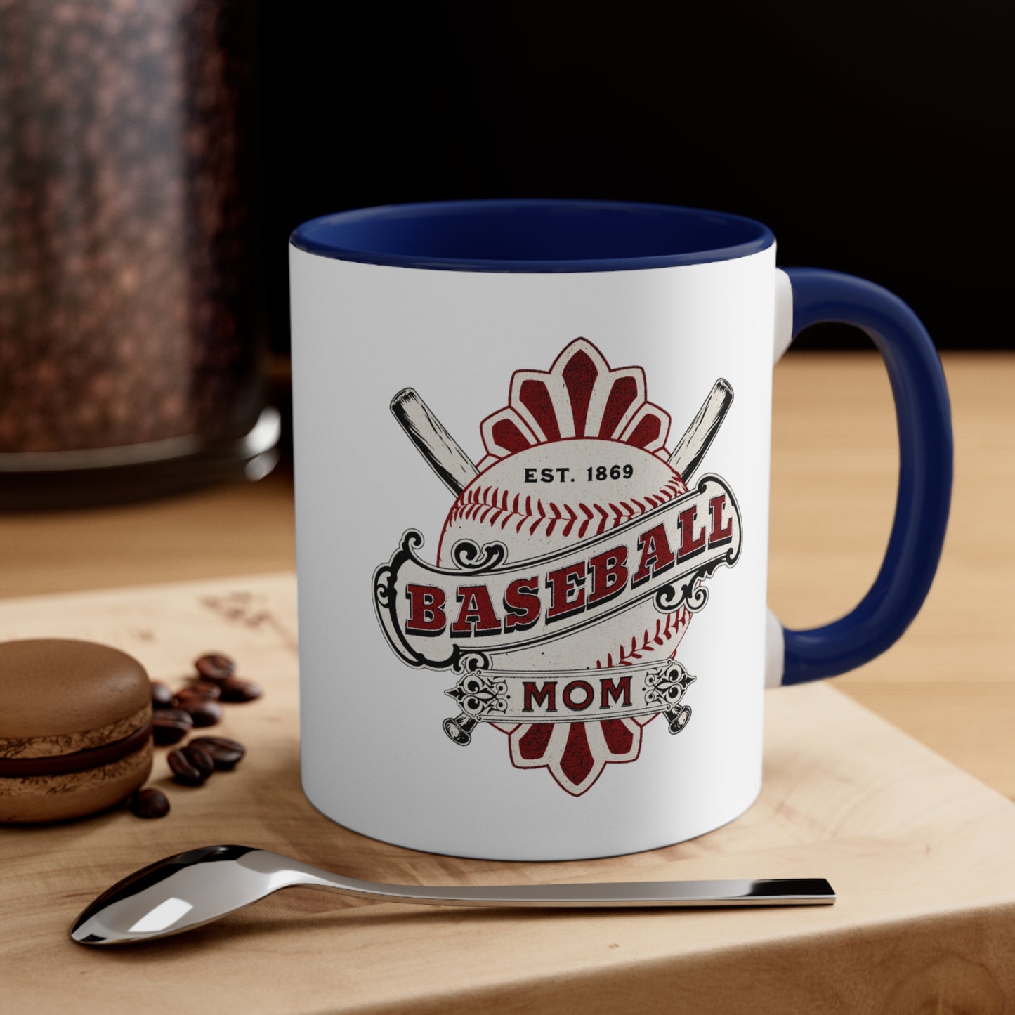 Baseball Mom. Two Tone Mug