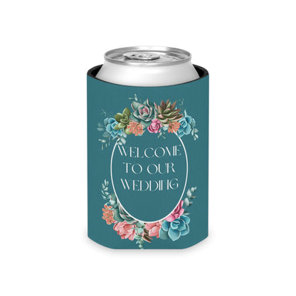 Welcome To Our Wedding Can Cooler