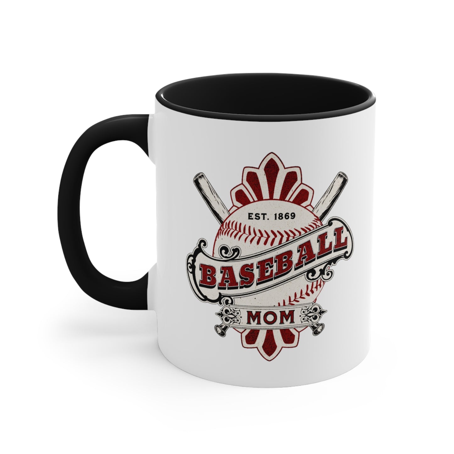 Baseball Mom. Two Tone Mug