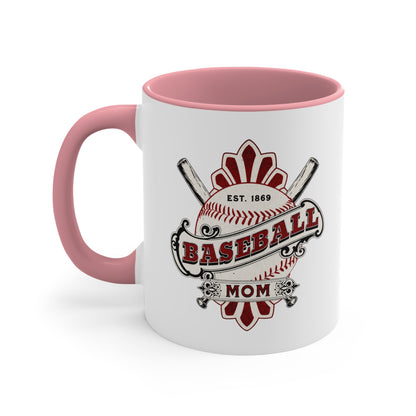 Baseball Mom. Two Tone Mug