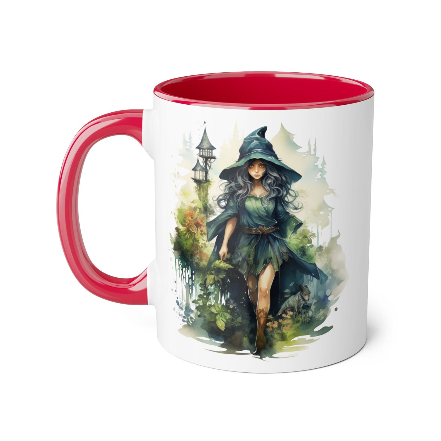 Witchy Vibes Accent Mug - 11oz Coffee Cup with Enchanting Caffeine Design