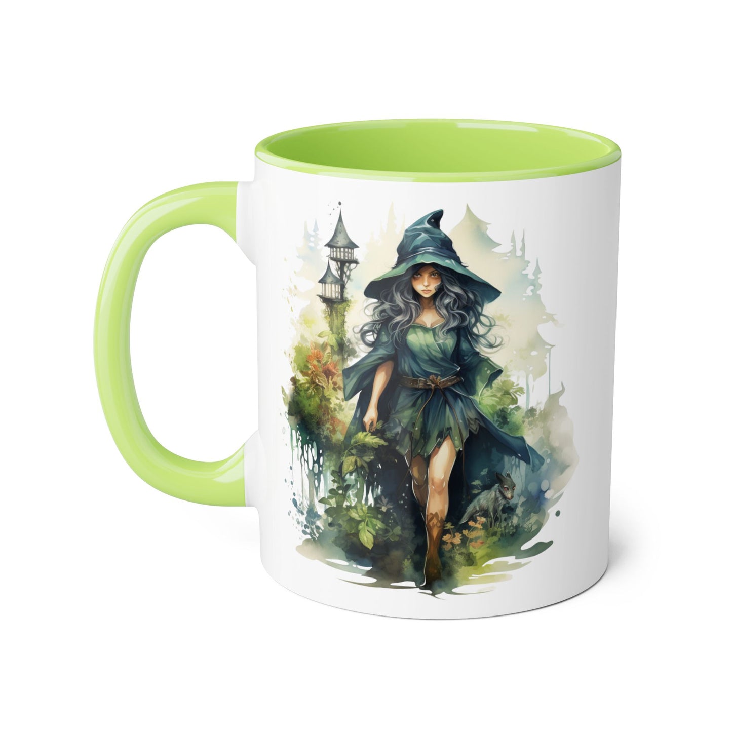 Witchy Vibes Accent Mug - 11oz Coffee Cup with Enchanting Caffeine Design