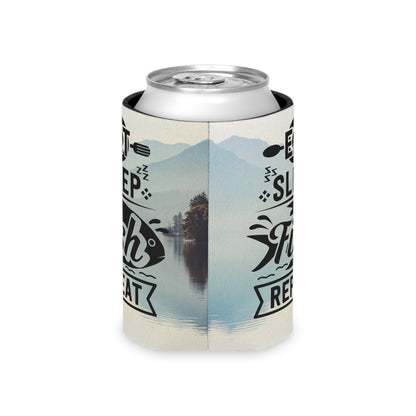 Eat Sleep Fish Repeat Can Cooler