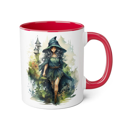 Witchy Vibes Accent Mug - 11oz Coffee Cup with Enchanting Caffeine Design