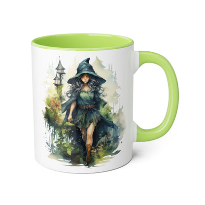 Witchy Vibes Accent Mug - 11oz Coffee Cup with Enchanting Caffeine Design