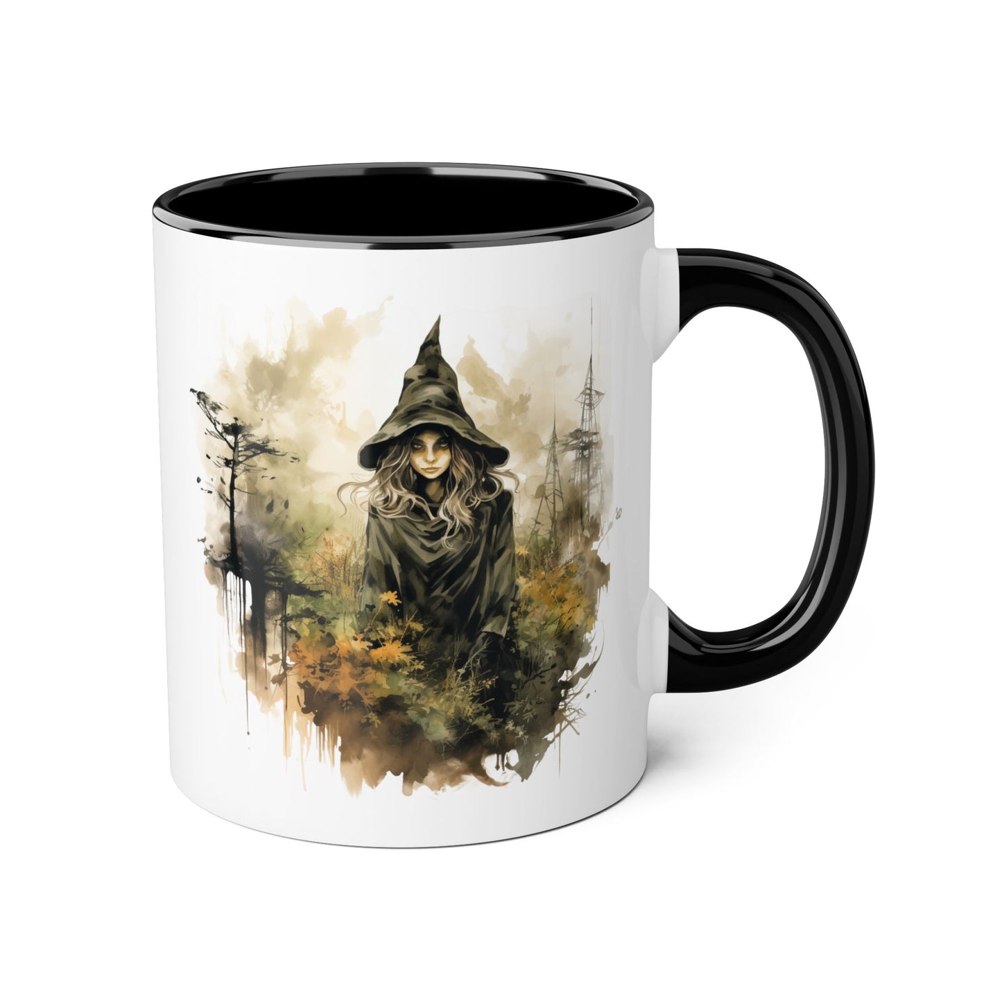 Witchy Vibes Accent Mug - 11oz Coffee Cup with Enchanting Caffeine Design